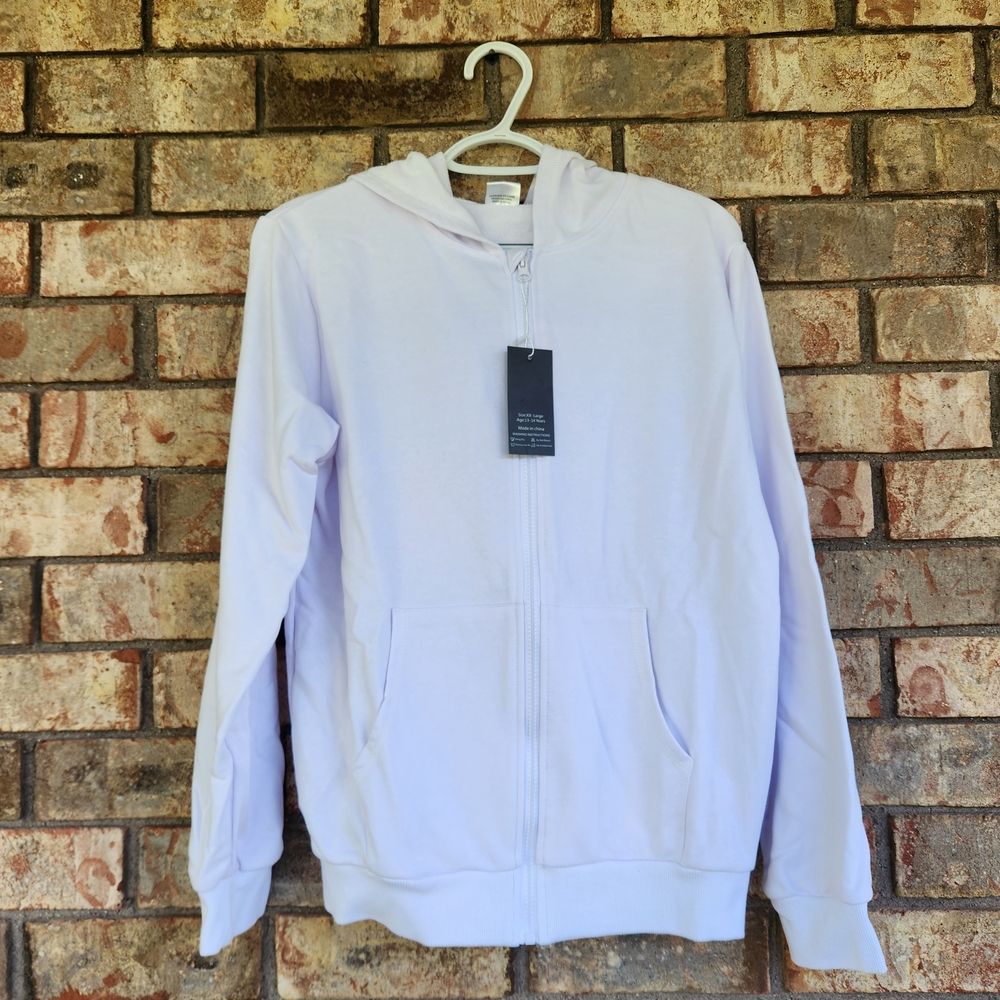 White Crew Neck Sweatshirt Soft Cotton Long Sleeves